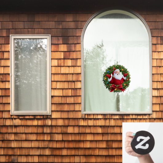 Kerstman Raamsticker (Huis Raam)