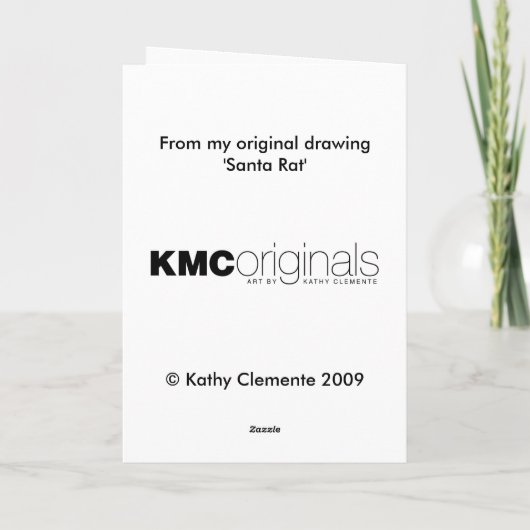 Kerstman Rat Kaart (Achterkant)