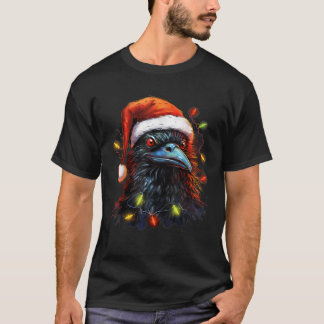 Kerstman Raven Tangled Christmas Lights T-shirt