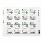 Kerstman Realistisch Verzendlabel (Full Sheet)