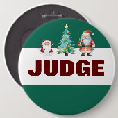 Kerstman Rechter Ronde Button 6,0 Cm (Voorkant /achterkant)
