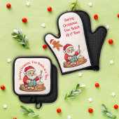 Kerstman redden Kerstmis | Ovenwant & Pannenlap Set
