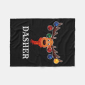 Kerstman Rendier Dasher Kerst Groepskostuum Fleece Deken (Voorkant (Horizontaal))