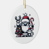 Kerstman, rendier en een kerstboom aap ornament (Rechts)