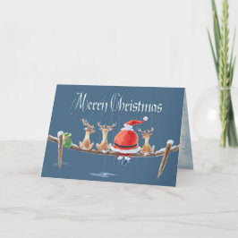 KERSTMAN & RENDIER FISHIN & TEKST DOOR SHARON FEESTDAGEN KAART