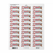 Kerstman & Rendier Gepersonaliseerd Retourlabel Etiket (Full Sheet)
