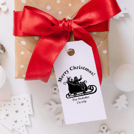 Kerstman, rendier in slee Kerstmis familienaam Rubberstempel