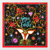 Kerstman rendier! “Inspirivity” Raamsticker (Vel)