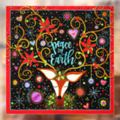 Kerstman rendier! “Inspirivity” Raamsticker (Vel 2)