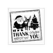: Kerstman & Rendier Kerst Dank Je Rubber Stempel (Afrduk)