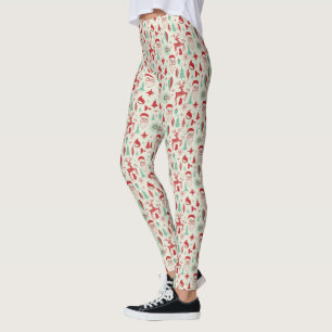 Kerstman & rendier Kerstmis jaren 50 Retro Leggings