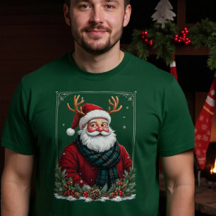Kerstman Rendier Kerstmis T-shirt