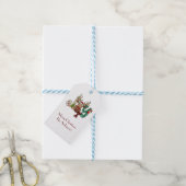 Kerstman rendier leuk Kerst vakantie Cadeaulabel (Met Touw)