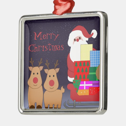 Kerstman & Rendier Ornament (Links)