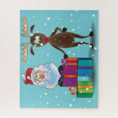 Kerstman & Rendier Puzzel (Verticaal)