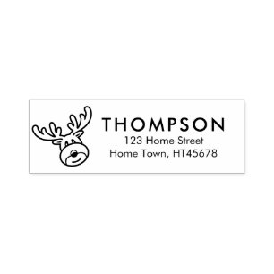 Kerstman Rendier Retouradres Zelfinktende Stempel