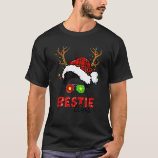 Kerstman rendier rommelige knot haar kerst pyjama  t-shirt