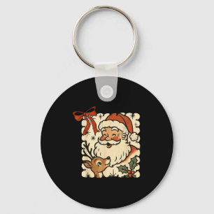 Kerstman rendier Rudolph Kerst Vakantie Vrolijke K Sleutelhanger