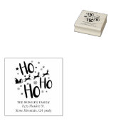 Kerstman Rendier slee Rubberstempel (Gestempeld)