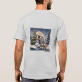 Kerstman, rendier, sneeuwman en een kerstboom t-shirt (Achterkant)