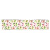 Kerstman rendieren elfen kerst patroon korte tafelloper (Horizontaal)