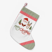 Kerstman & rendieren kleine kerstsok (Voorkant (Hangend))