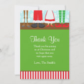 Kerstman rendiervoeten bedankkaart (Voorkant)