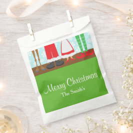 Kerstman rendiervoeten bedankzakje