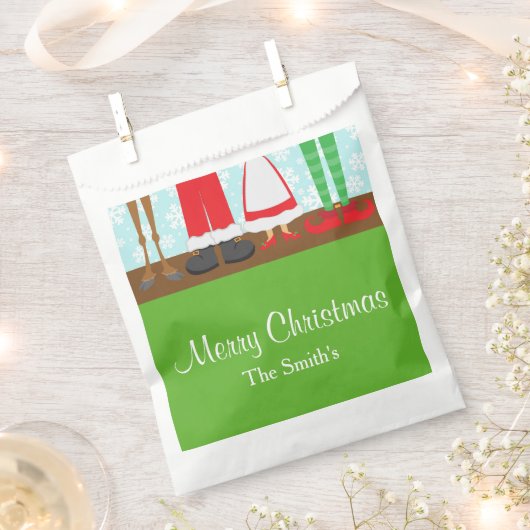 Kerstman rendiervoeten bedankzakje (Geknipt)