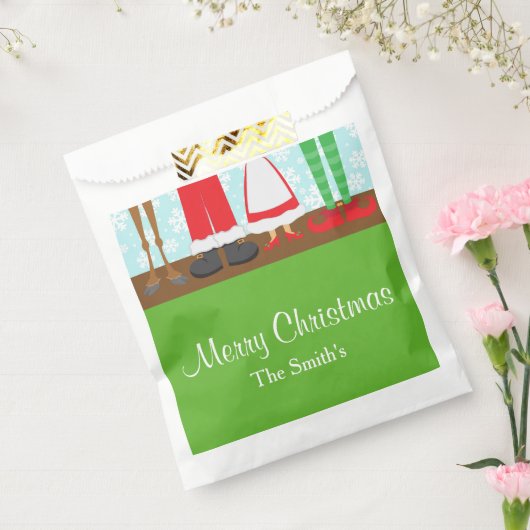 Kerstman rendiervoeten bedankzakje (Gezegeld)