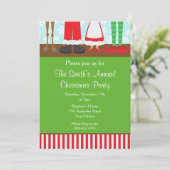 Kerstman rendiervoeten kaart (Staand voorkant)