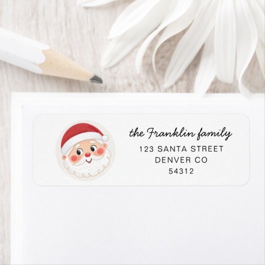 Kerstman Retouradres Etiket (Insitu)