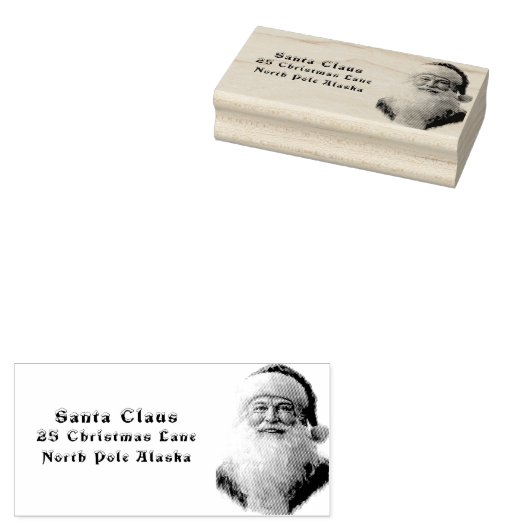 Kerstman retouradres Noordpool Rubberstempel (Gestempeld)
