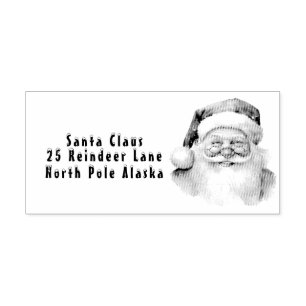 Kerstman Retouradres Noordpool Rubberstempel