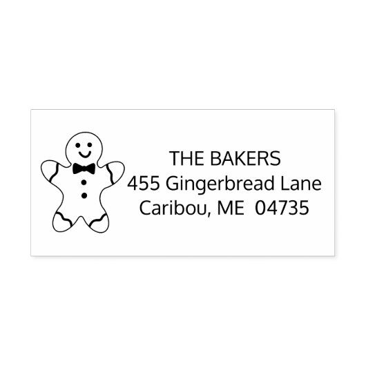 Kerstman Retouradres van de Peperkoekman Zelfinktende Stempel (Design)