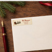Kerstman Retouradres Vintage Etiket