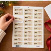 Kerstman Retouradres Vintage Etiket