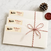 Kerstman Retouradres Vintage Etiket