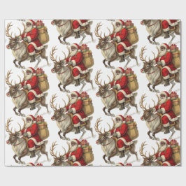 Kerstman Retouradreslabel Cadeaupapier
