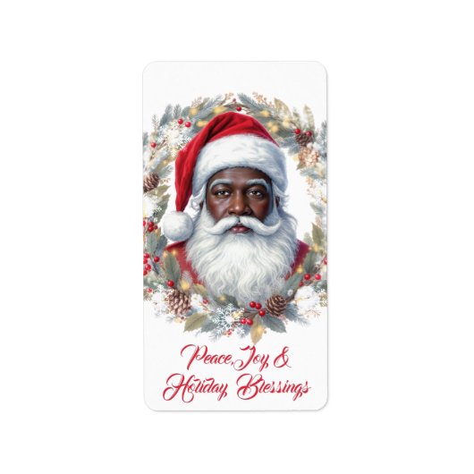 Kerstman Retouradreslabel Etiket (Voorkant)