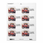 Kerstman Retouradreslabel Etiket (Full Sheet)