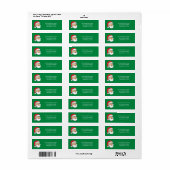 Kerstman Retouradreslabel Etiket (Full Sheet)