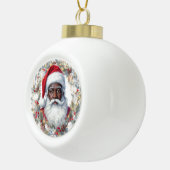 Kerstman Retouradreslabel Keramische Bal Ornament (Rechts)