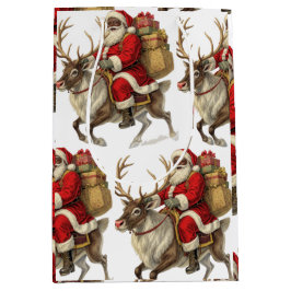 Kerstman Retouradreslabel Medium Cadeauzakje