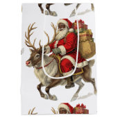 Kerstman Retouradreslabel Medium Cadeauzakje (Achterkant)