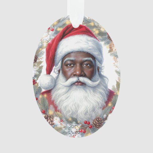 Kerstman Retouradreslabel Ornament (voorkant)