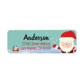Kerstman Retouradreslabels Etiket (Voorkant)