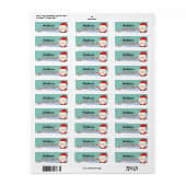 Kerstman Retouradreslabels Etiket (Full Sheet)