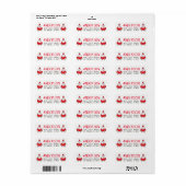 Kerstman Retouradreslabels Etiket (Full Sheet)
