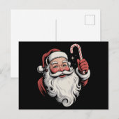Kerstman Retro Cadeau Vintage Feestdagenkaart (Voorkant / Achterkant)